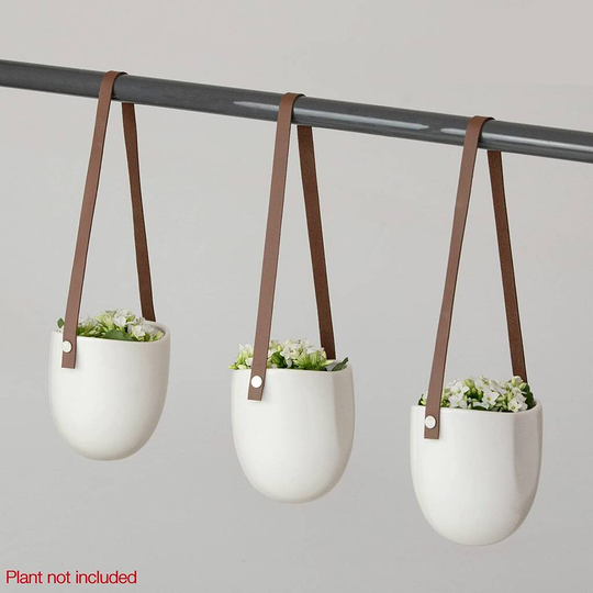 Three Set Of Hanging Ceramic Plant Pots Baskets
