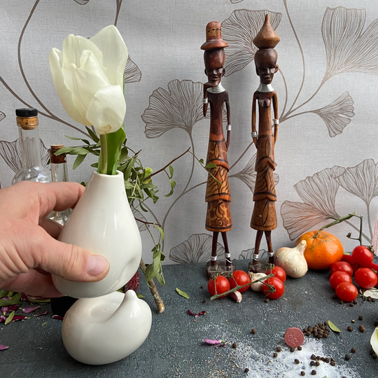 Organic Bulky Balancing Two Piece Vase