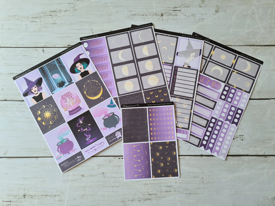 Season Of The Witch // Witchy Pagan Alternative A La Carte Weekly Planner Sticker Kit Standard Vertical