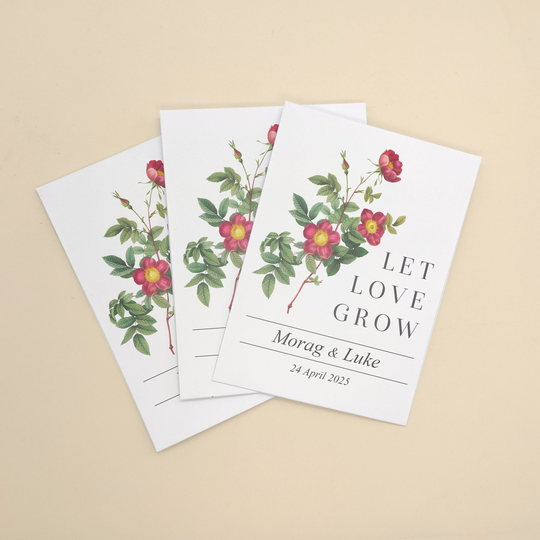 Seed Packet Wedding Favours, Seeds Included, Let Love Grow Vintage English Burgundy Floral Bridal Shower Favors, Rustic Wedding, Eco