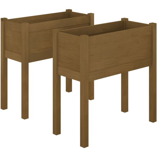 Vidaxl - Garden Planters 2 pcs Honey Brown 70x31x70 cm Solid Pinewood Brown