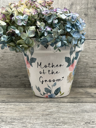 Personalised Wedding Mother Of The Groom Or Bride Plant Pot Unique Gift For Lovers 5.5