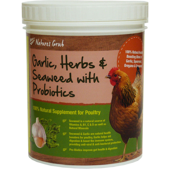 Natures Grub - Garlic Herb & Seaweed Poultry Supplement (300g) (May Vary) - May Vary