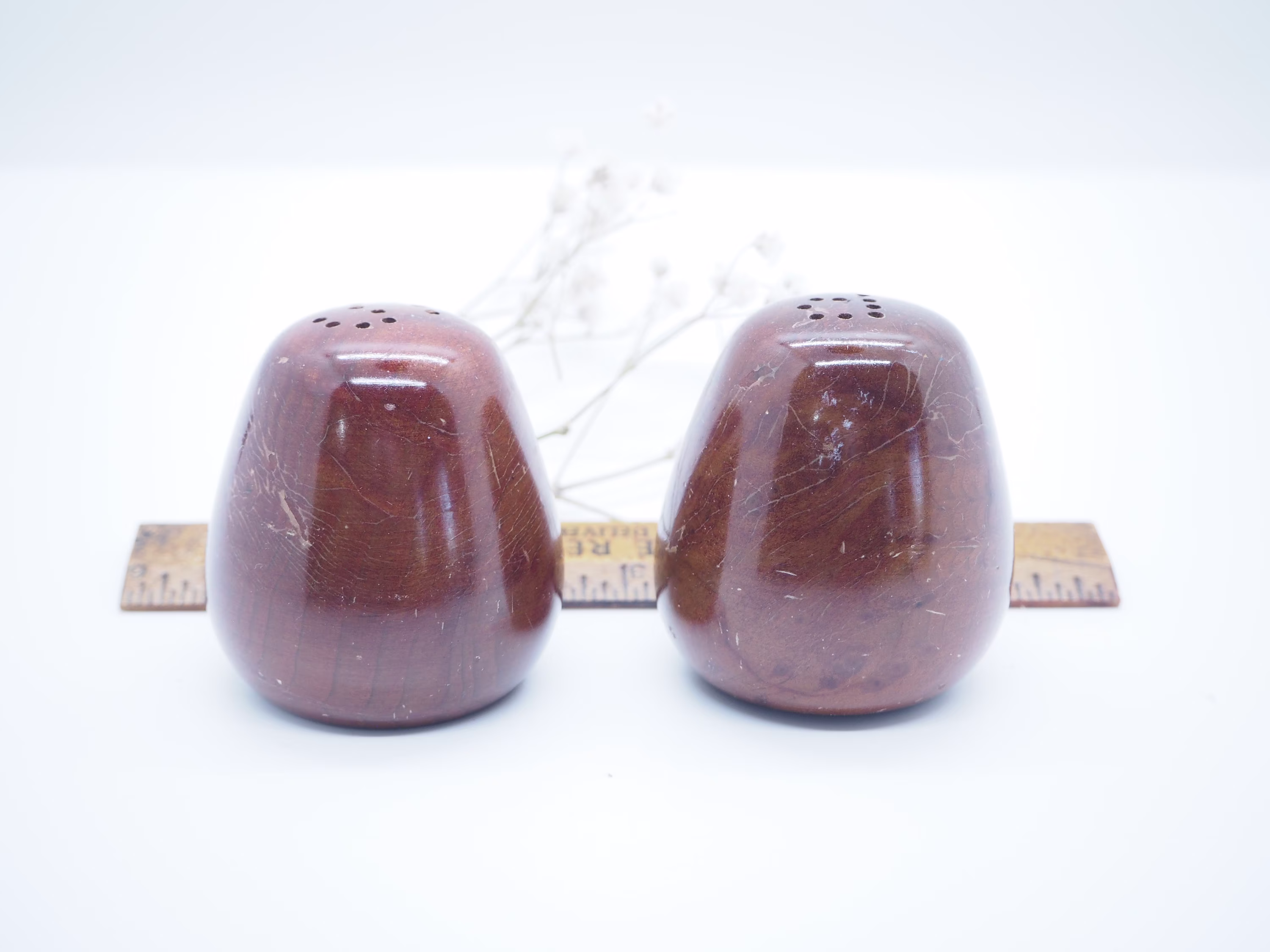 Midcentury Modern California Redwood Salt & Pepper Shakers