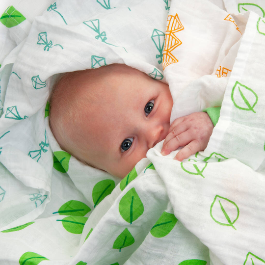 Patterned Organic Cotton Muslin