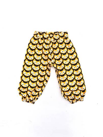 Organic Cotton Needlecord Fox Harems For Babies & Kids, Baggy Trousers, Comfy Toddler Pants, Unisex Baby Clothes, Fox Print Clothing