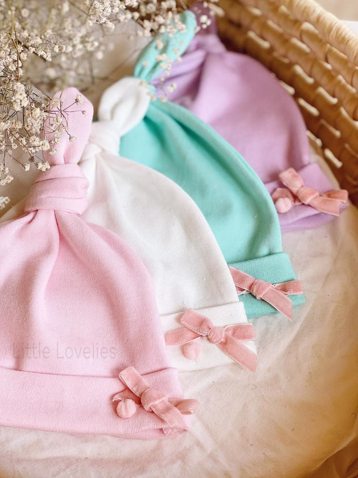 Organic Baby Hat, Knot Newborn Organic Clothes, Beanie, Hospital Hat
