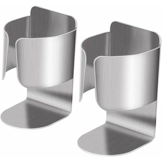 Briday - Electric Toothbrush Holder Wall Mounted Toothpaste Organizer Adhesive Stainless Steel Multifunction Holder for 2 Bathroom and Kitchen