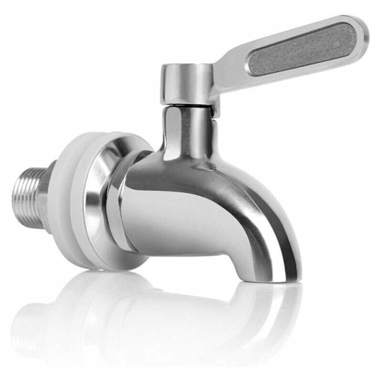 Beverage Dispenser Faucet Replacement, Stainless Steel Wine and Beer or Beverage Barrel Faucet, Wear-Resistant, 16mm Dispenser Replacement Faucet,