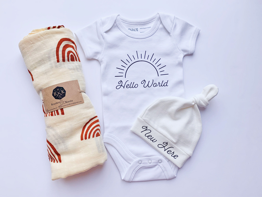 Organic Hello World Newborn Set