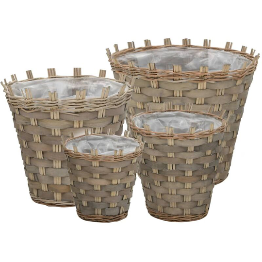 Longshore Tides - 4 Piece Plastic Planter Box Set by Brown