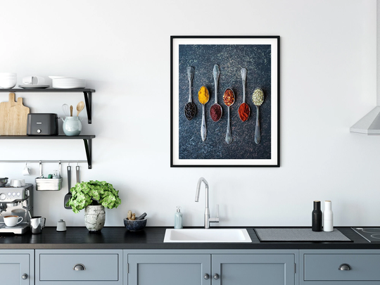 Kitchen Wall Decor, Spices Print Rustic Kitchen, Art Prints, Herbs, Spoons, Art, Farmhouse, Food Photography, Cafe