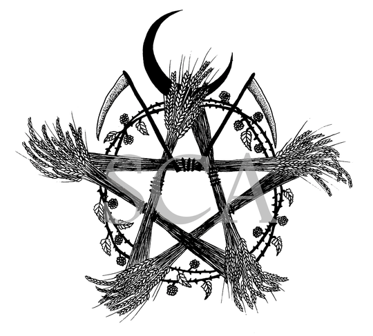 Season Of The Harvest -Art Print - Pagan Symbo, Samhain, Lughnasadh, Witchy, Gothic Home Decor, Halloween, Autumn, Pentacle, Folk Art, Wiccan