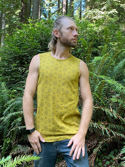 Tank Top - Organic Cotton Sahara/Natural Shirt Activewear Low Impact & Dye Earth Tone Unisex Men's Women's