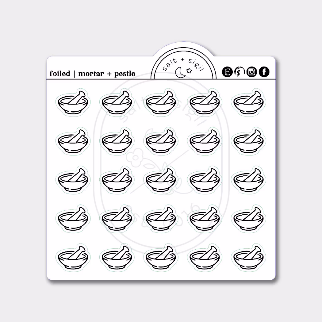 Mortar + Pestle // Foil Icons