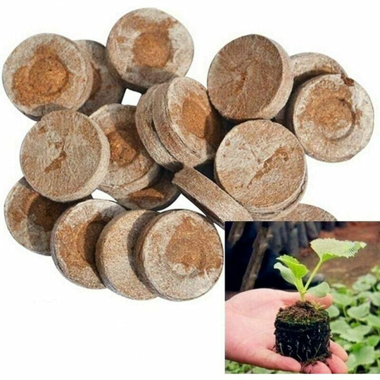 Nursery Compressed Nutrient Block | 5 Pack 30mm Plant Blocks for Garden Nurseries Garden Plant Block Peat Seedlings
