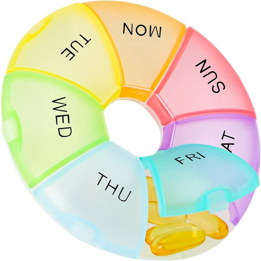 Betterlifegb - Weekly Pill Organizer 7 Day Portable Pill Box Daily Pill Cases Medicine Organizer