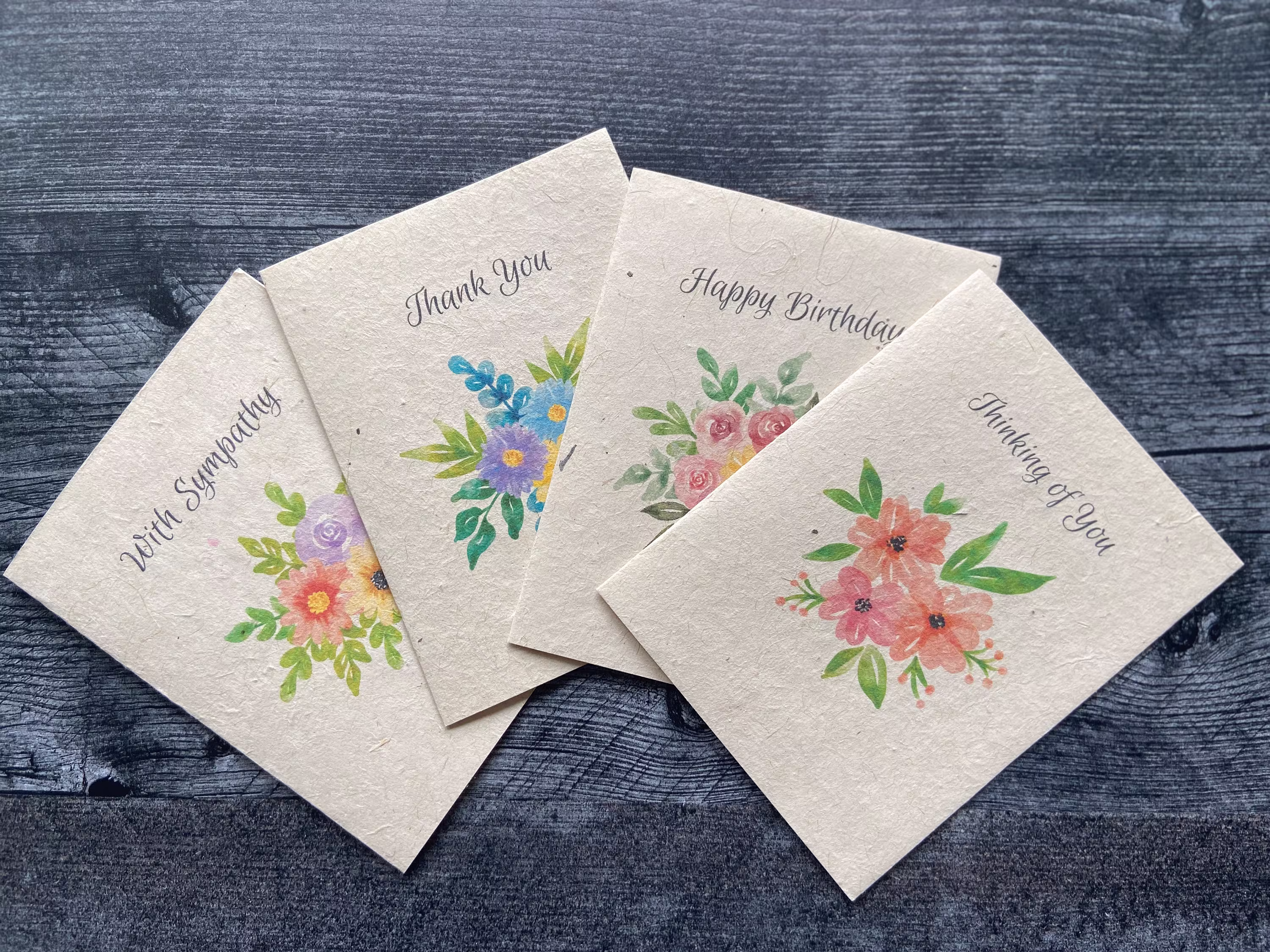Wildflower Seed Paper Greeting Cards | Plant Me Set Of 4