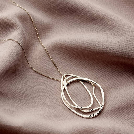 Personalised Fine Organic Russian Ring Necklace | Birthday Gift Handmade For Women Organic Jewellery