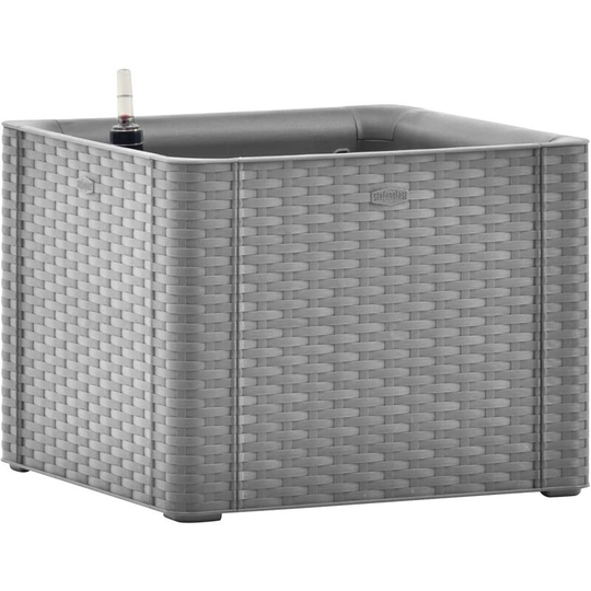 Garden Raised Bed with Self Watering System Grey 43x43x33 cm Vidaxl Grey