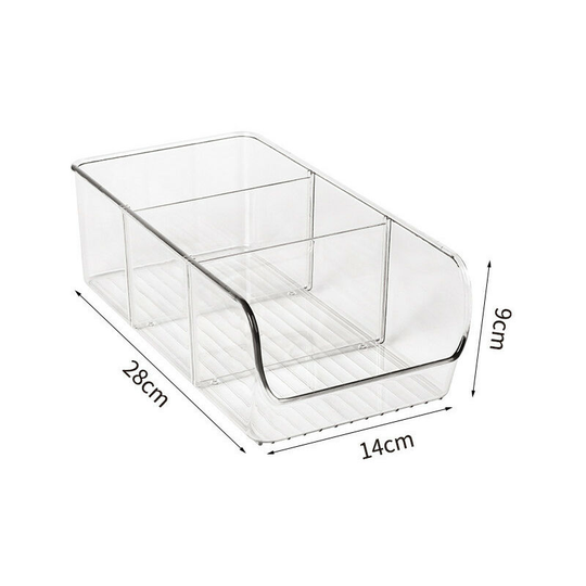 Grocery Package Organizer Containers for Pantry Organization and Storage 6 Pack Clear