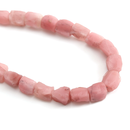 Natural Guava Quartz Organic Rough Beads , 9x11mm To 11x13mm, Raw Drilled Beads, 8 Inches/16 Jewelry Making, Price Per Strands