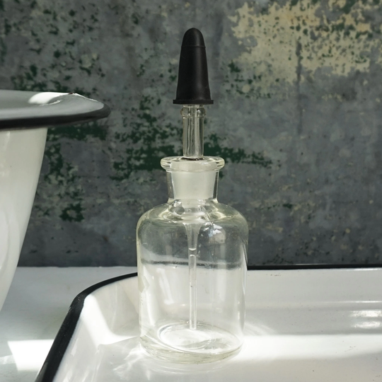 Apothecary Bottle/Dropper Bottle With Ground Glass Stopper Very Old