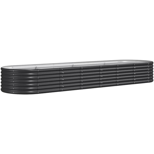 Vidaxl - Garden Planter Powder-coated Steel 296x80x36 cm Anthracite Anthracite