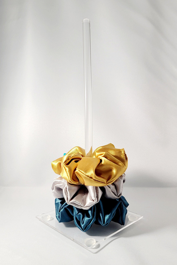 Acrylic Stand To Organize Scrunchies For Fashionistas | Hair Scrunchie Organizer Tie Holder