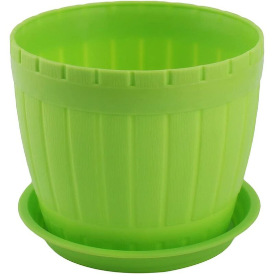 Sourcing map Home Garden Plants Flowers Grass Plastic Cylinder Pot Holder Planting Green vegetables