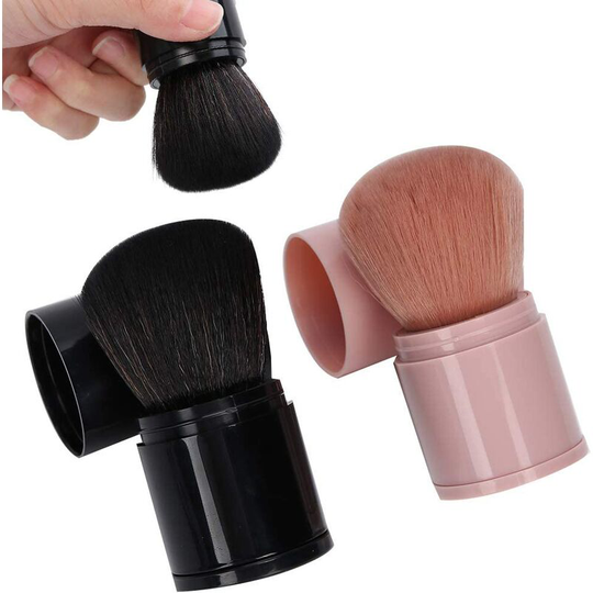 Sun Flowergb - Makeup Brush Set, 2pcs Powder Blush Brush Professional Retractable Contour Powder Foundation Concealer Face Loose Powder Brush