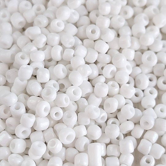 3mm Seed Beads 40G , White Opaque Beads, Glass Color Rocailles, Diy Jewelry Making, Craft Supplies B368