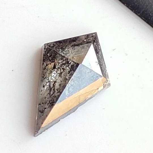 4x6 Mm Awesome Salt Pepper Diamond Rose Cut Kite, Shape Gemstone Loose Diamond For Handmade Jewelry Shdj6799