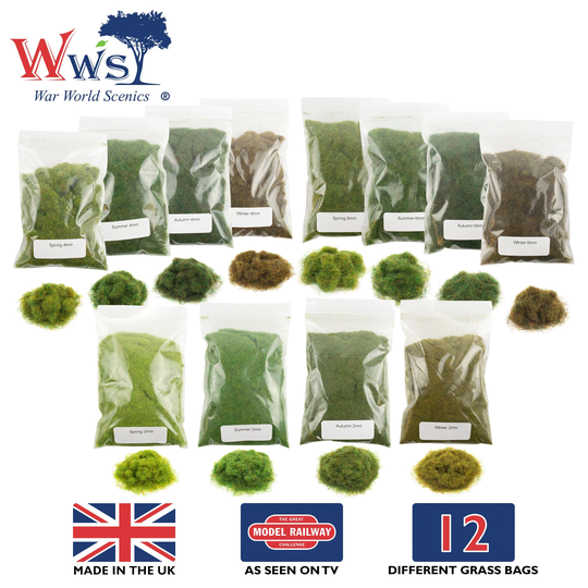 Four Seasons Static Grass Kit - Modelling Model Railway Wargame Scenery Terrain Diorama