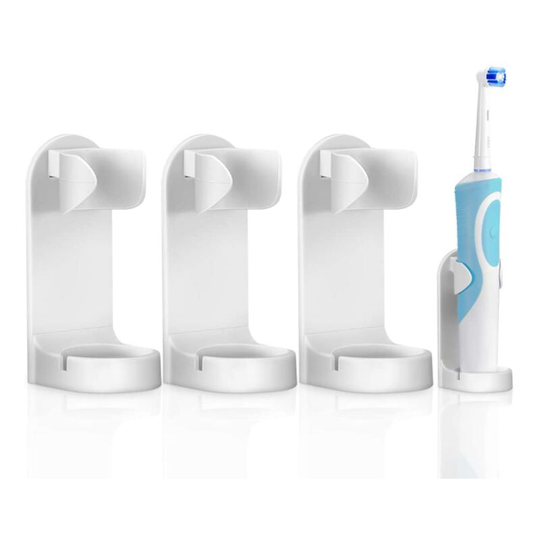 BETTE Electric Toothbrush Holder, Wall Toothpaste Organizer Multifunctional Plastic Self-Adhesive Holder of 4 Bathroom and Kitchen Accessories