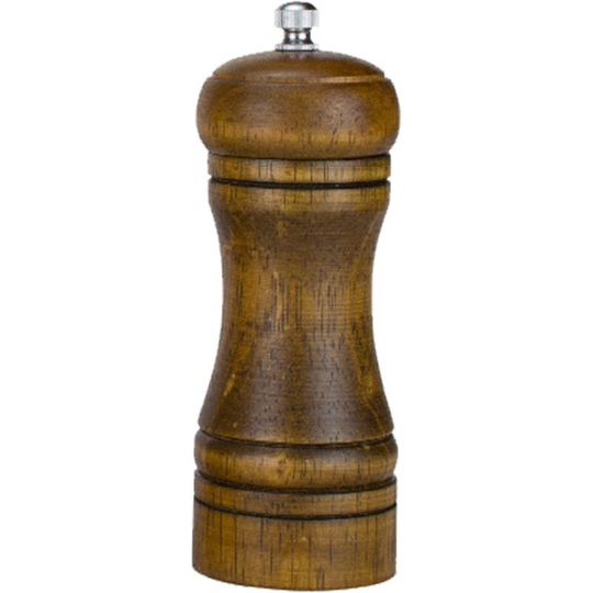 Salt and Pepper Grinders, Oak Wooden Salt and Pepper Mills Shakers Ceramic Rotor Retro color 5 inch