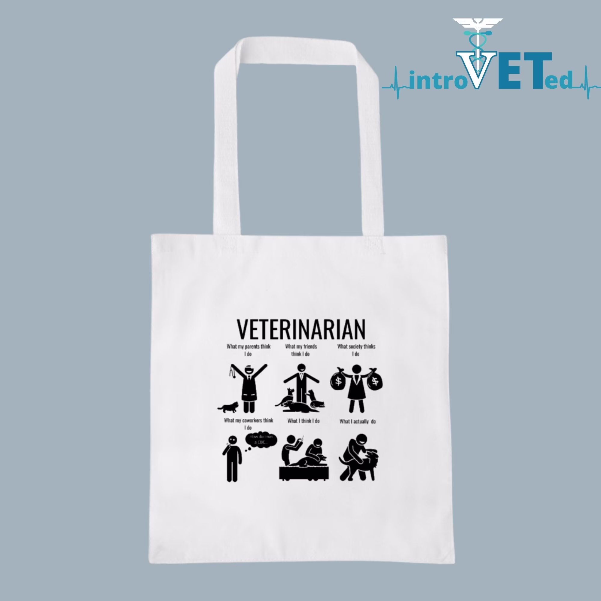 Veterinarian Tote, Veterinary Student Bag, Dvm Bag, Veterinary Medicine, Graduation, Vet Gift, Tote Bag