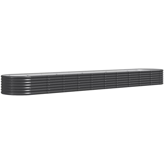 Vidaxl - Garden Planter Powder-coated Steel 440x80x36 cm Anthracite Anthracite