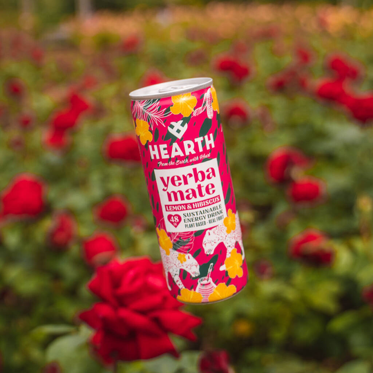 Hearth Lemon And Hibiscus Yerba Mate Case X 24 Cans