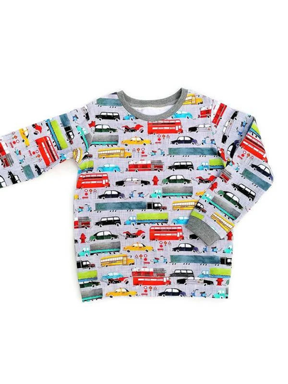 Organic Cotton T-Shirt, Cars, Buses & Mopeds, Unisex Baby Clothes, Kids Tops, Gender Neutral, Beep Beep Top, Handmade in The UK