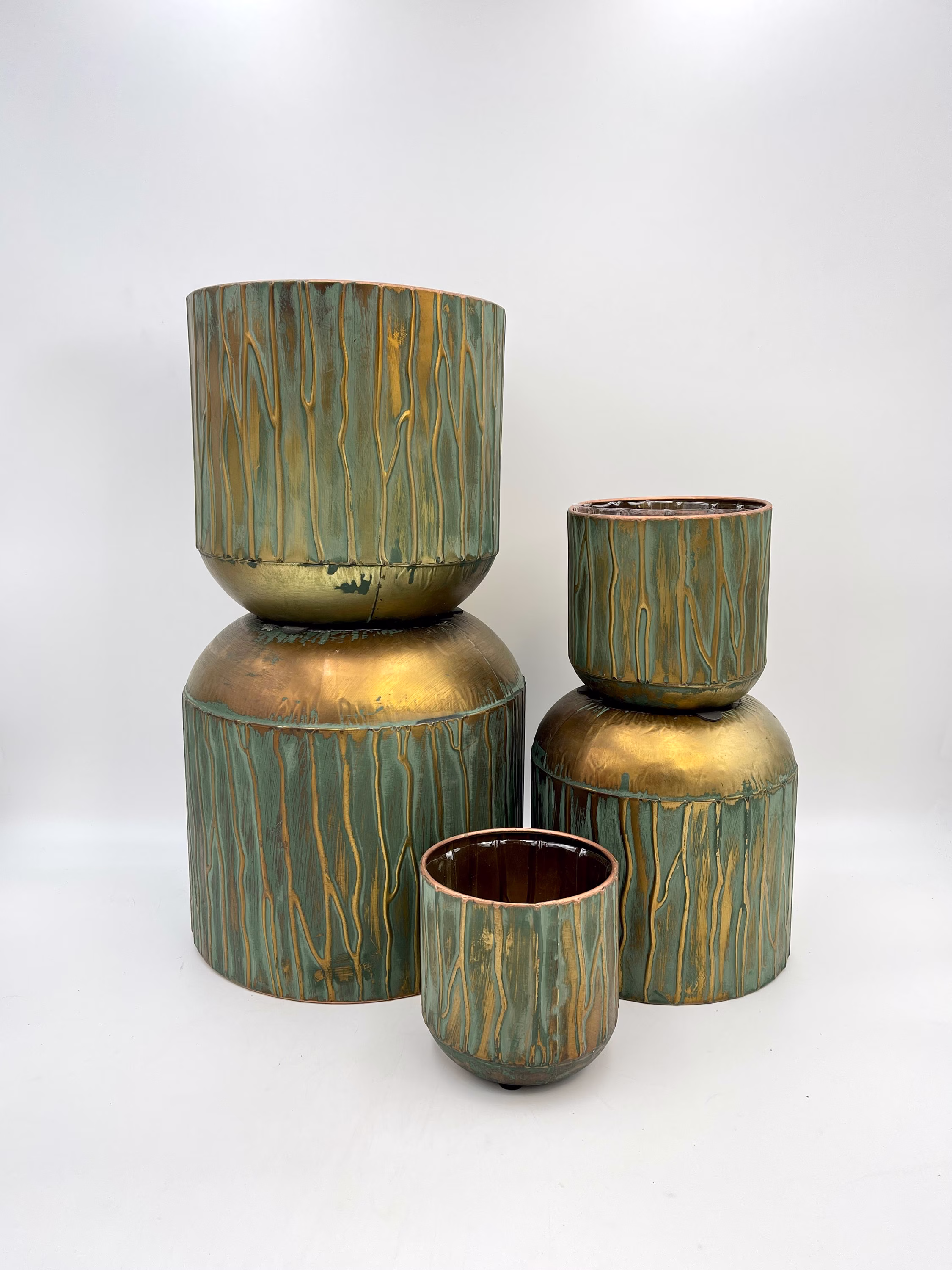 Caro Copper Green House Plant Pot, Large Pot, D28cm, Handmade, 100% Natural Metal, Interior Design, Housewarming, Christmas Gift