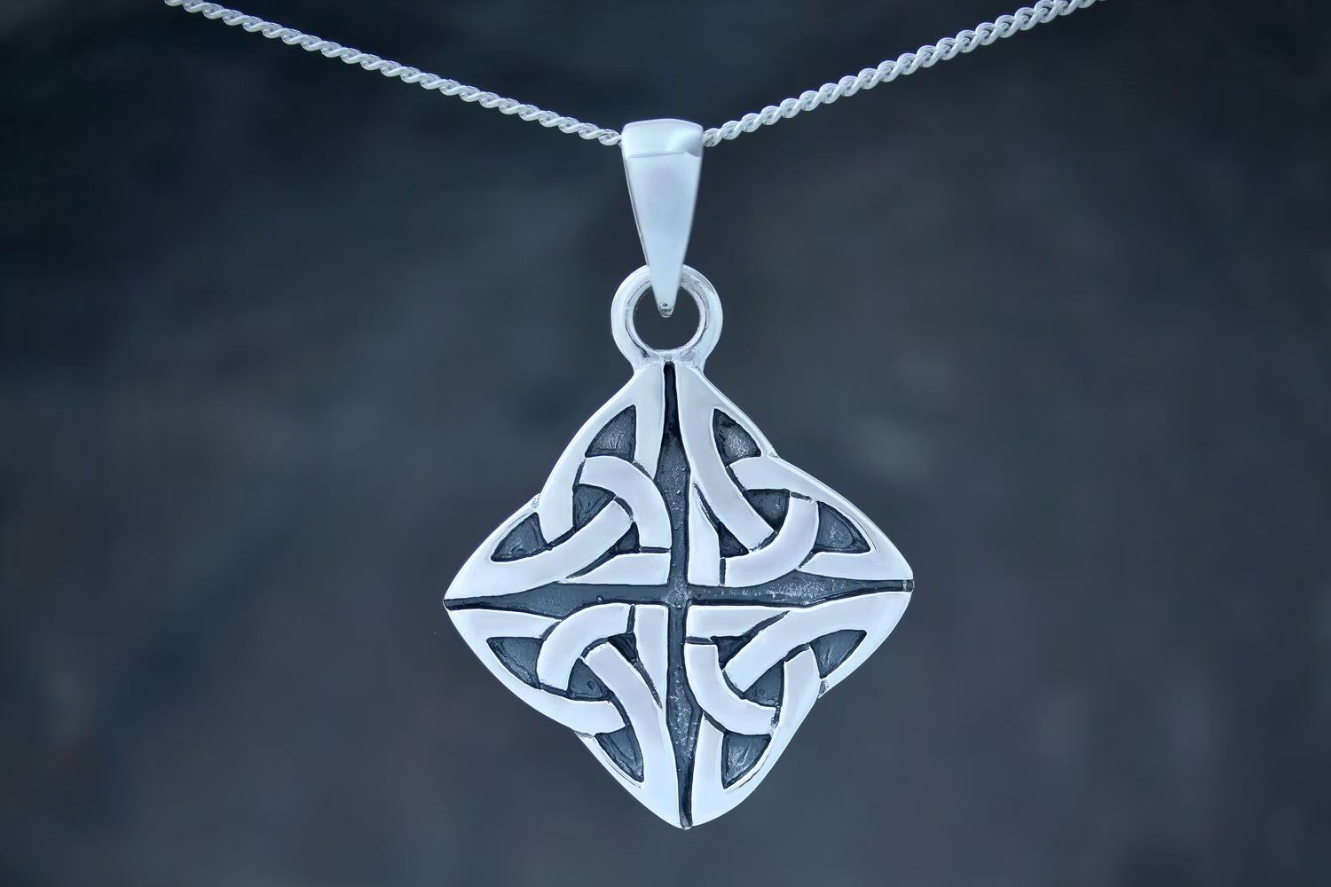 Celtic Knot Pendant - Vintage Four Seasons- Hallmarked 925 Sterling Silver- Edinburgh, Scotland