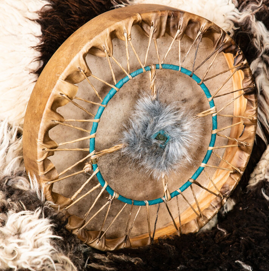 Abundance Shamanic Drum, Red Deer With Jade Crystal, Custom Made