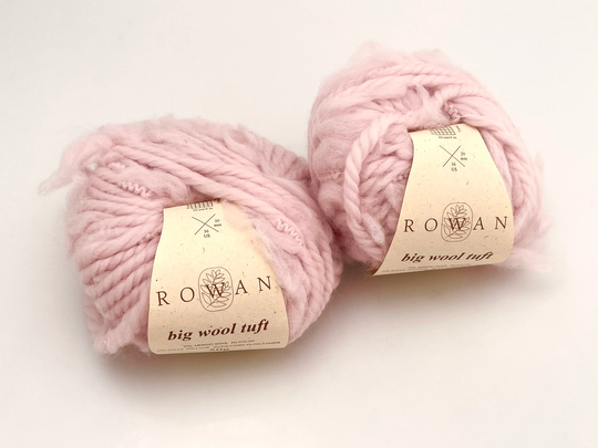 Rowan Big Wool Tuft. Yarn. Powder Pink. Baby Soft Merino Wool. Nylon