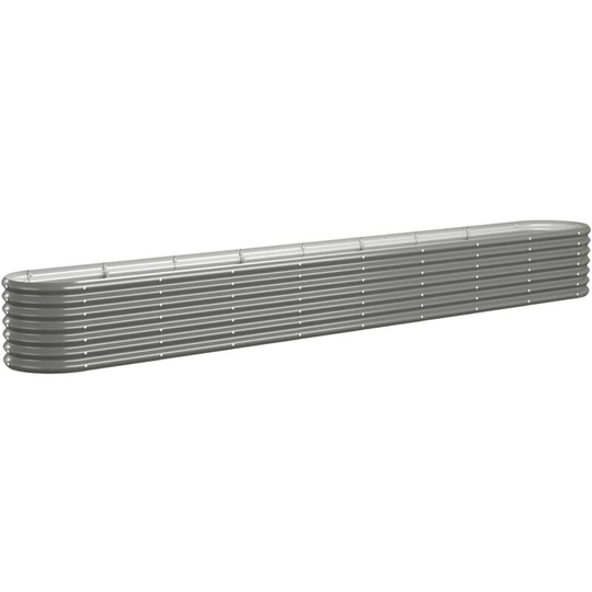Vidaxl - Garden Planter Powder-coated Steel 332x40x36 cm Grey Grey
