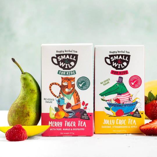 Fruit Tea For Children With Banana And Strawberry