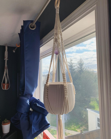 Amethyst Macrame Plant Hanger