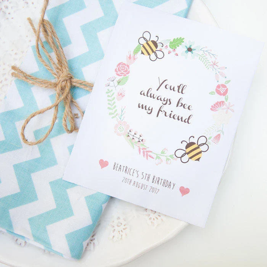 10 Bee Friendly Personalised Seed Packet Party Favours