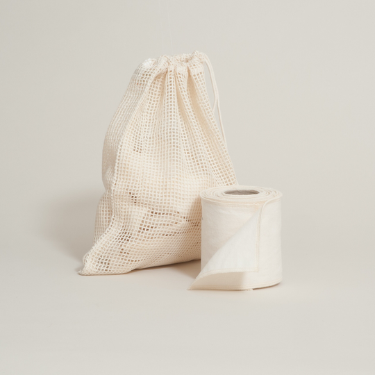 Organic Cotton Washable Loo Roll, Eco-Friendly, Zero Waste, Reusable, Plastic Free, Unpaper