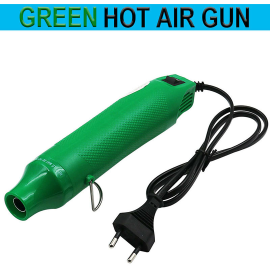 Soft pottery hot air gun diy rubber stamp convex powder/relief powder/shrink sheet for DIY,220v green - Muff